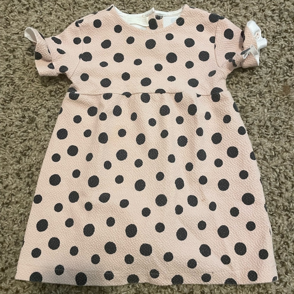 Zara polka dot dress - Blush